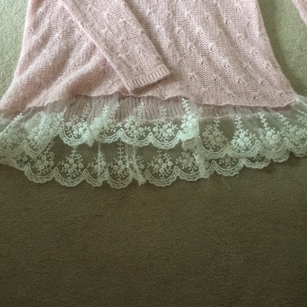 Nordstrom Pink Ruffle Sweater - Picture 2 of 3